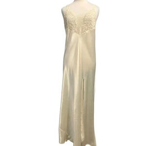 Vintage Victoria Secret Women's Ivory Label Satin Long Sexy Bridal Gown Size S